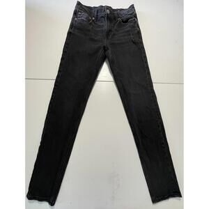 American Eagle Jeans Womens Mom Jean Stretch Black / washed Size 0 Short Denim